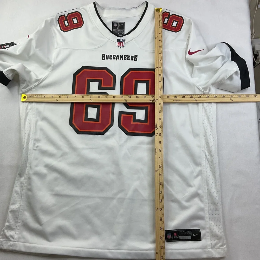 Nike NFL Tampa Bay Buccaneers Custom UNC JIM 69 Jersey Mens XL White 67NM-8B